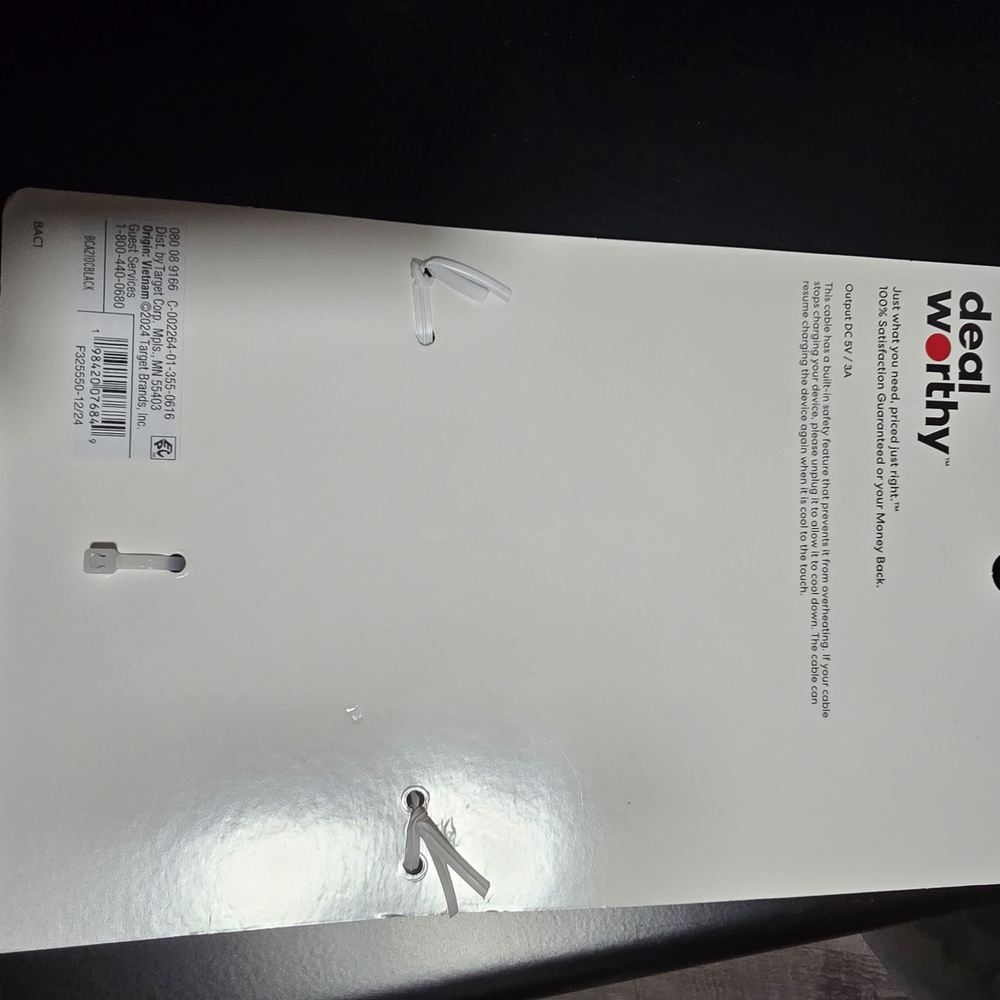 Target Deal Worthy Black Charging Cable - Picture 2 of 2